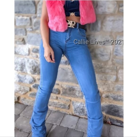 Miz Tall & Skinny: Light Blue Denim Pants - Picture 9 of 15